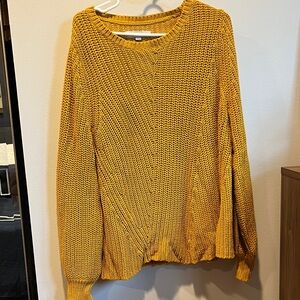 LOFT Mustard Yellow Knit Sweater